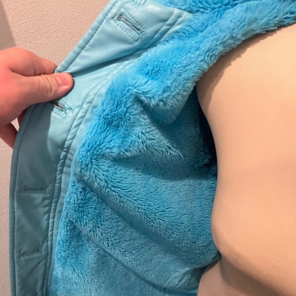 House of Sunny Cosmo (Forever & Ever) oversized Overcoat Quilted Faux Le… - Picture 9 of 12